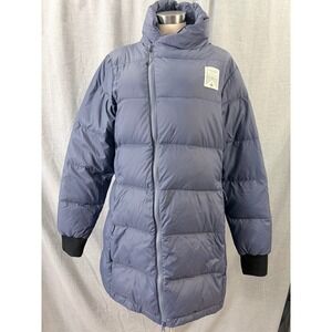 Oiselle Blue Puffer Coat Primaloft Insulated Winter Jacket Zip Front XL